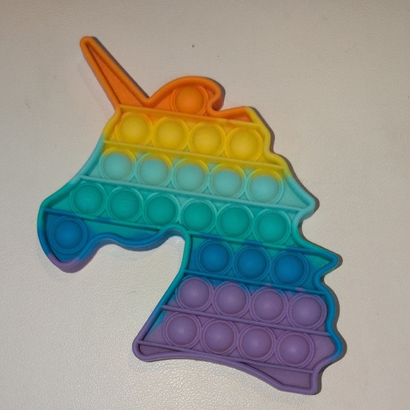 Unicorn Pop It Fidget Toy - Multicolor - Picture 1 of 3